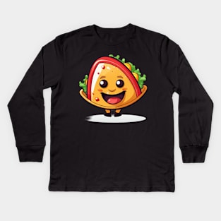 kawaii Taco T-Shirt cute potatofood funny Kids Long Sleeve T-Shirt